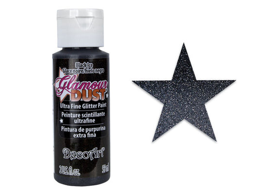 Glamour Dust Paint: 2oz Ultrafine Glitter Paint DGD01-DGD21 21 Black Ice