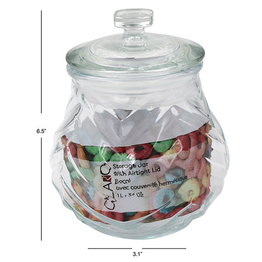 Storage Jar 1L Glass Lid