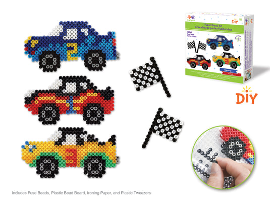 Krafty Kids Kit: DIY Scenery Iron-on Fused Bead Kit (Raceway)