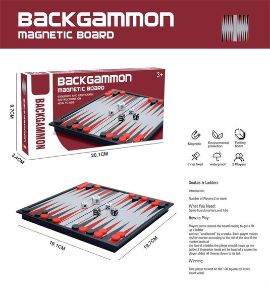 Back Gammon Game w/Magnetic Board, cbx