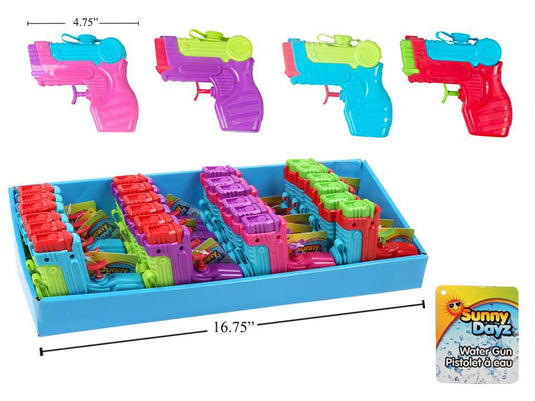 Sunny Dayz Mini Water Gun, 4/s, 24/PDQ, hangtag