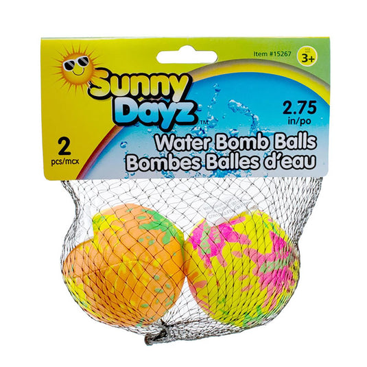 Sunny Dayz 2pk 2.75" Water Bomb Balls, header card