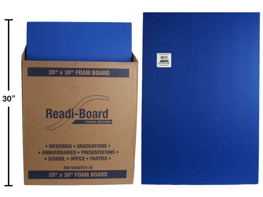 20"x30" Foam Board, Blue/White