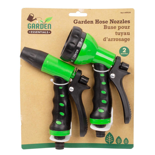 Garden E. Set/2 Garden Hose Nozzles , tie on card.