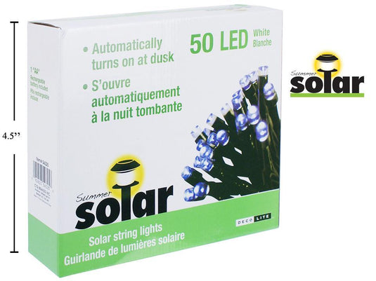 Solar 50 String LED Lights-boxed , (A314731), batt.included