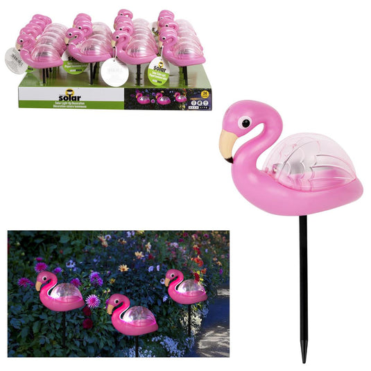 Solar Flamingo Stake Light , 1 White LED, 24/PDQ.