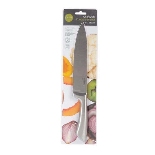 L.Gourmet 8" Chef Knife, Stainless Steel, clamshell