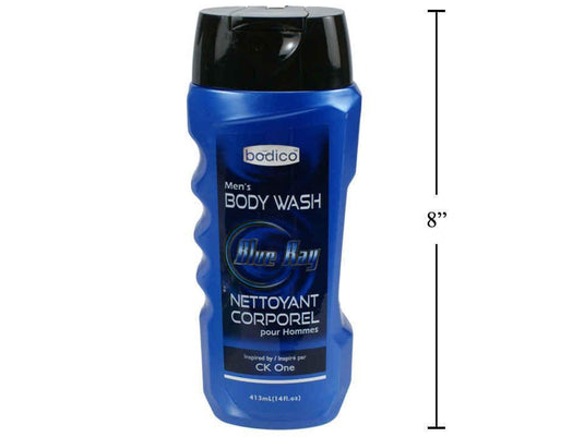 Bodico For Men,  413ml (14oz) Body Wash, Blue Ray