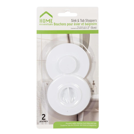 H.E.  2-pc Sink & Tub Stoppers, b/c