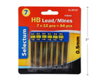 0.5MM LEADS REFILLS, HB GRADE 7/PACK (12 LEADS PER PACK)