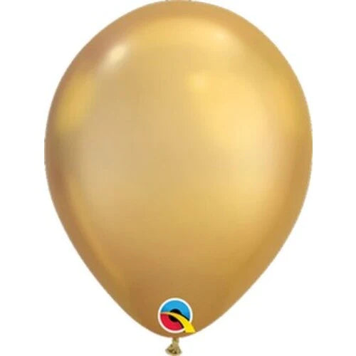 BALLOON LATEX BULK 11in 100pcs CHROME GOLD