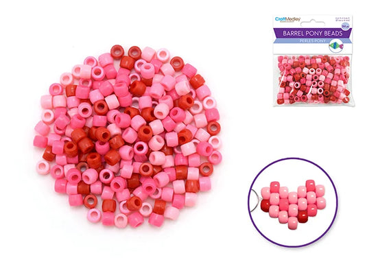 Pony Beads: 8mmx6mm Barrel Color-Mix Value-Pak x200 E) Princess