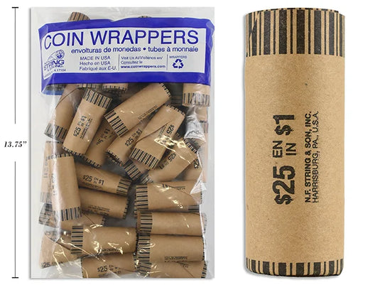 1 COIN WRAPPERS 36 BAG LOONIES