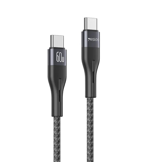 1.2Meter 60W Braided Type-C To Type-C Fast Charge Data Cable