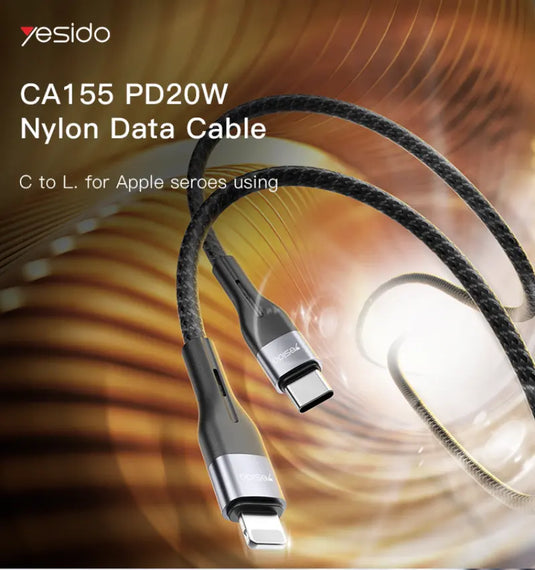 1.2Meter 20W Braided Cable Type-C To IP Fast Charge Data Cable