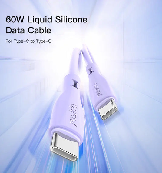 Type C to Type C PD Fast Charging Cable 60 W Liquid Silicone Data Cable