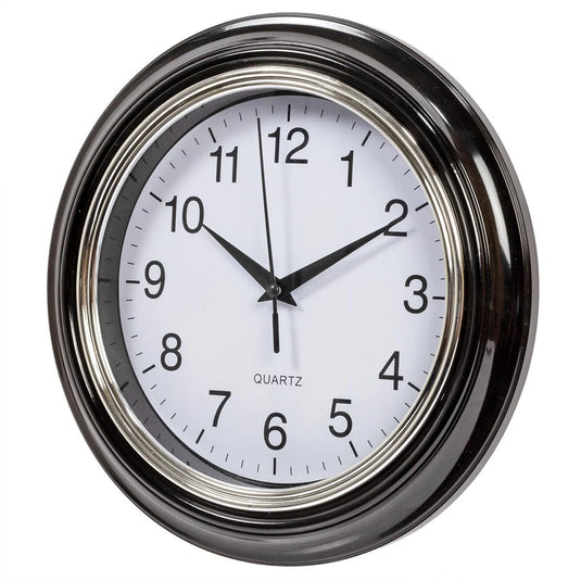 KG Aster 10" Wall Clock - Black 1.5in DEEP (AZ)