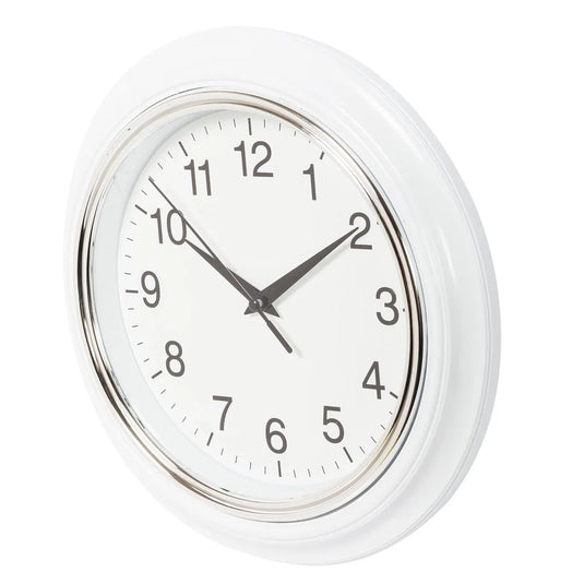 KG Aster 10" Wall Clock - White 1.5in DEEP (AZ)