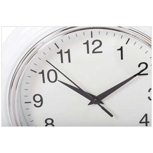 KG Aster 10" Wall Clock - White 1.5in DEEP (AZ)