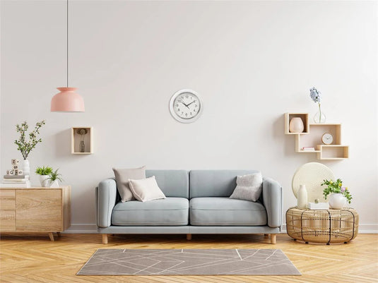 KG Aster 10" Wall Clock - White 1.5in DEEP (AZ)