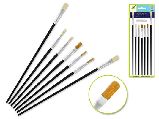 Artist Brush Set: Mixed Media Acrylic Handle