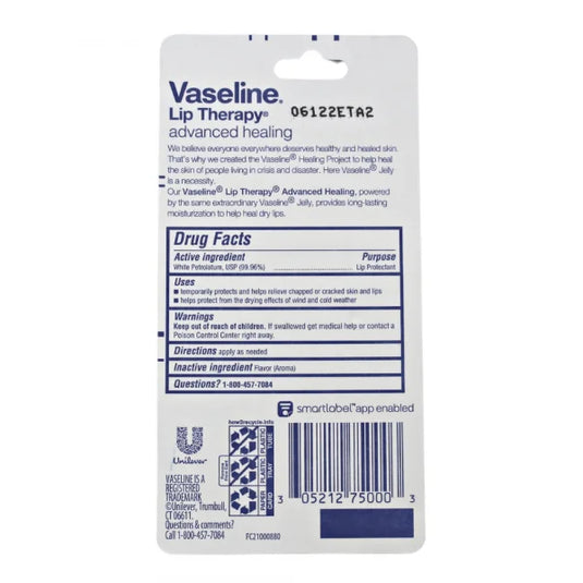 VASELINE LIP THERAPY 10G TUBE ADVANCED