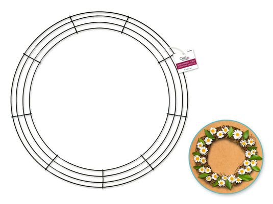 Wire Wreath Form: 18" Green 4-Ring