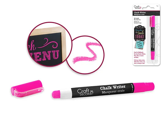 Craft Decor: Chalk Writer Blister-Carded H) Hot Pink