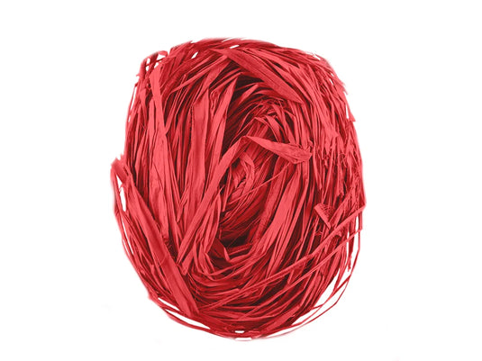 Craft Decor: 2oz Raffia Colored B) Red