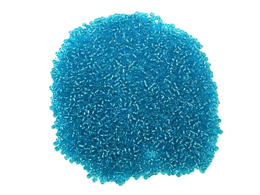 Glass Seed Beads: 12/0 Silverlined 60Gms N) Turquoise