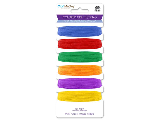 59yds 100% Cotton Colored Craft String 29.5ft/Color Pastel