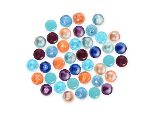 Plastic Fashion Beads: 42-45pc Posh Mix-Packs C) Regal