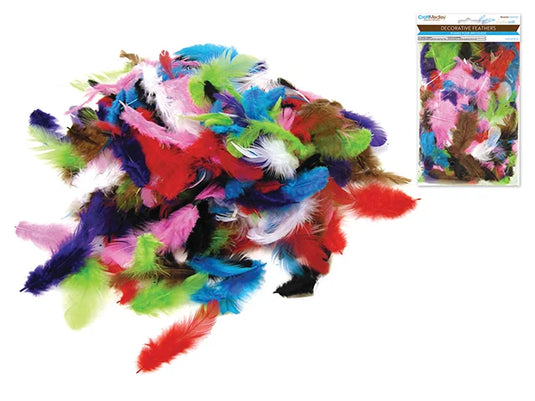 Feather Craft: 12g Craft Feathers 2"-3.5" I) Multi Mix