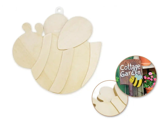 Wood Craft: 5.9"x4.7" DIY 3D Cool Shapes C) Bumblebee