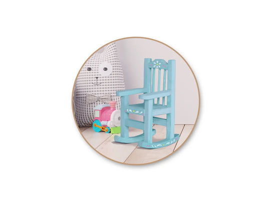 Wood Craft: 7x6x11cm DIY Mini Rocking Chair