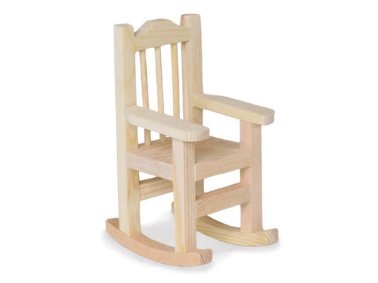 Wood Craft: 7x6x11cm DIY Mini Rocking Chair