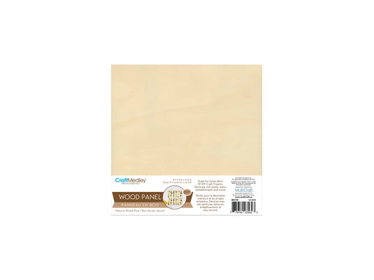 Wood Craft: 6"x6" DIY Art Panel Natural 0.7" Deep