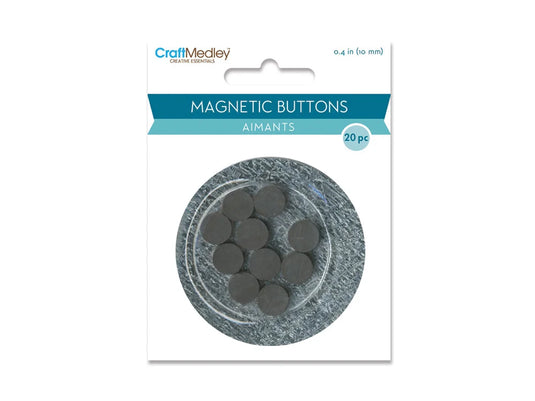 Magnetic Buttons: 10mm 20pcs/pk On Mirror