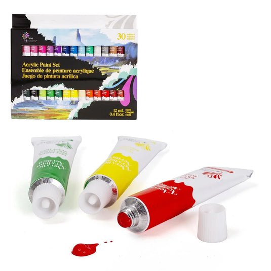 T4C, 30-Color Acrylic Paint Set 12 ml/0.4 fl.oz. each, c/b