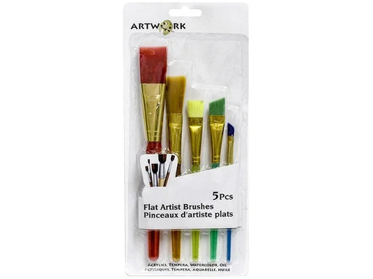 Artist Paint Brush Flat 5Pk