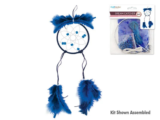 Craft Medley Kit: DIY 4.6" Dream Catcher Kit A) Indigo Blue