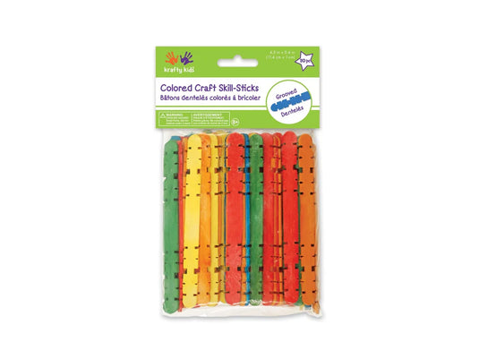 Craftwood: 4.5"x3/8" Colored Skill Sticks 80/pk