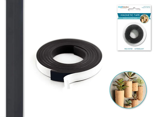 Magnetic Tape: 3/8"x32" Strip Peel-n-Stick