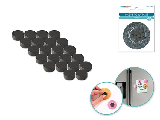 Magnetic Buttons: 8mm 22pcs/pk On Mirror