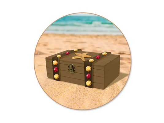 Wood Craft: Treasure Chest Set/3 w/Brass Clasp