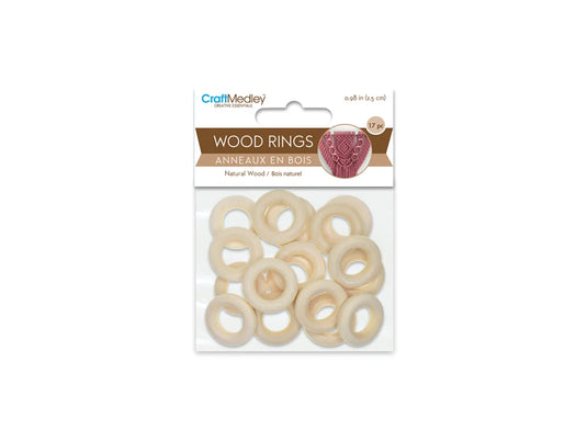 Craftwood: 25mm Craft Rings Natural