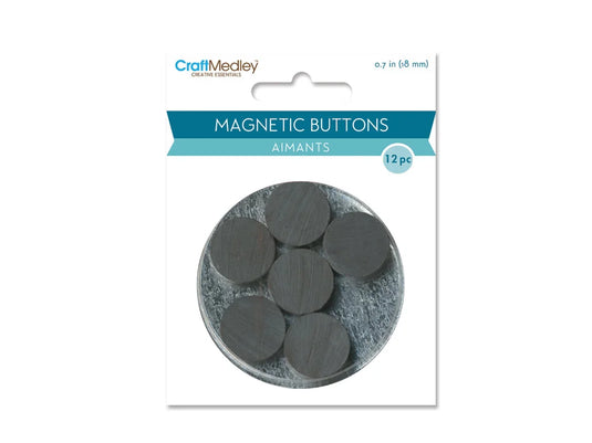 Magnetic Buttons: 18mm 12pcs/pk On Mirror