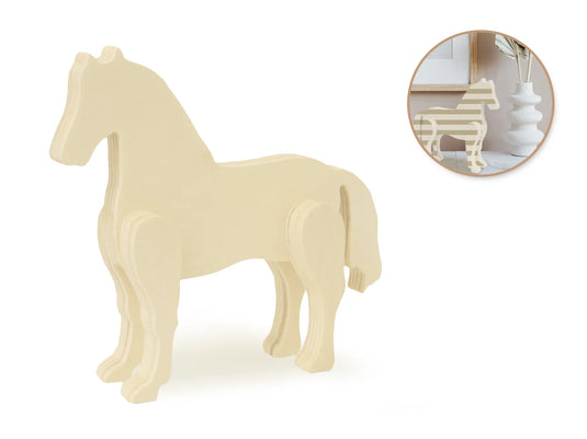 Wood Craft: 6" x 1/2" DIY Standing Animals K) Horse