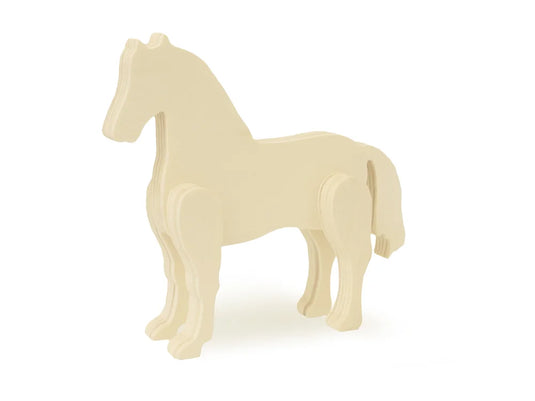 Wood Craft: 6" x 1/2" DIY Standing Animals K) Horse