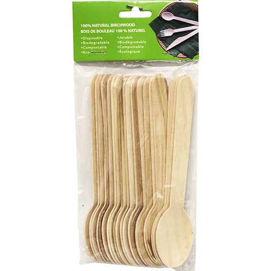 Natural Birchwood Spoons 20Pcs